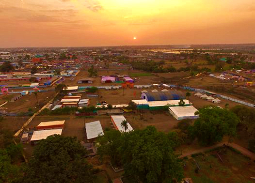 KM camp from the air