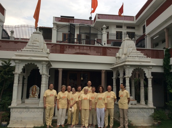 International delegates tour Ashrams in India with Vishwaguruji
