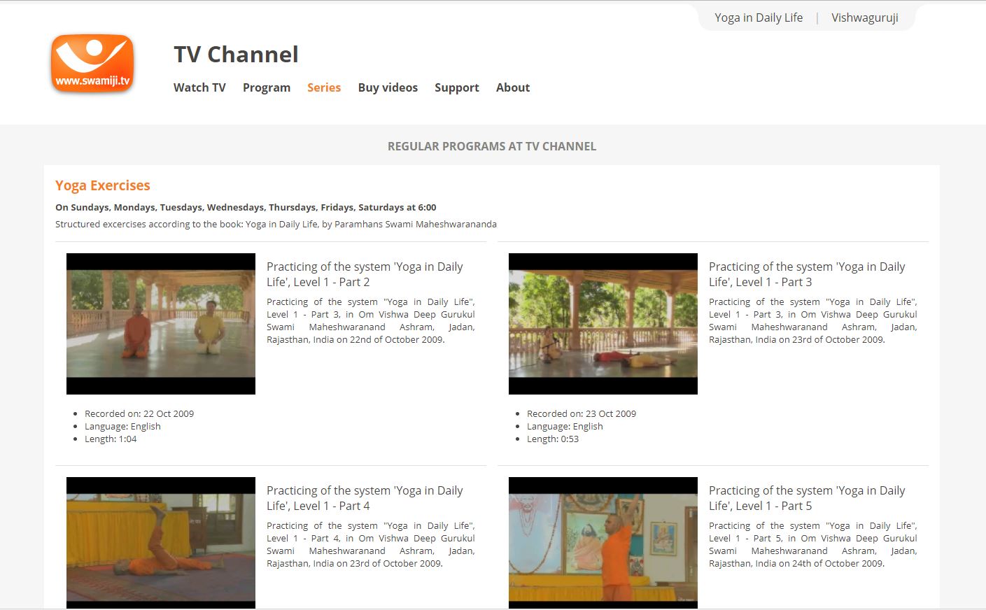 Swamiji.tv series