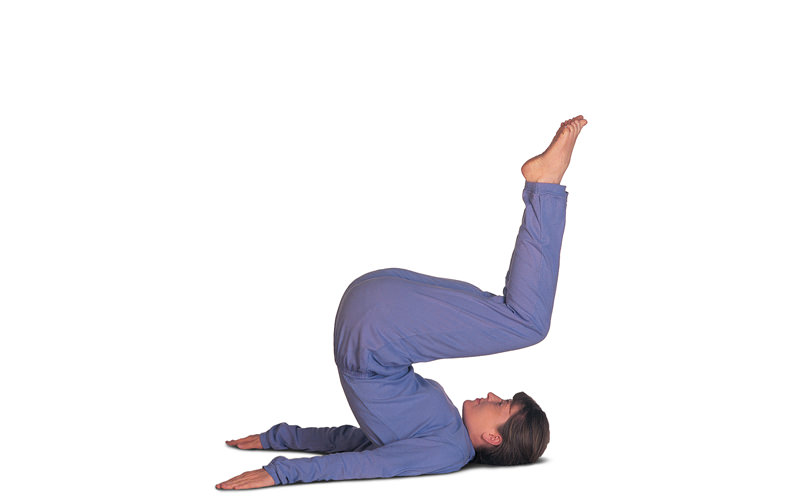 Yoga Pose: Supported Shoulder Stand with Bound Angle Legs | Pocket Yoga